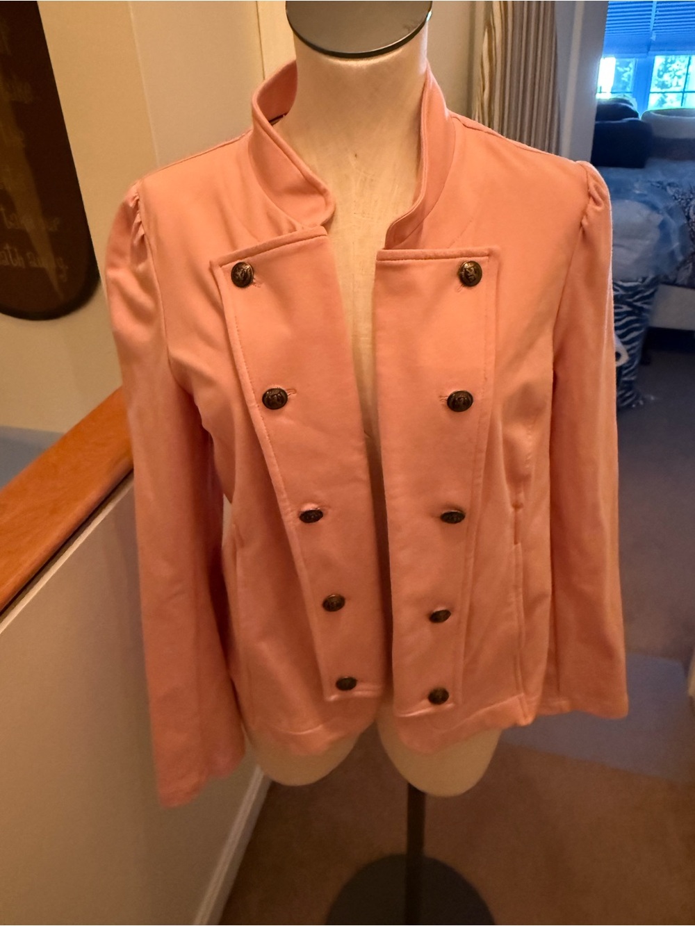 Tommy Hilfiger Pink Double-Breasted Military Blazer